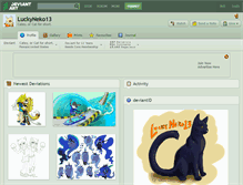 Tablet Screenshot of luckyneko13.deviantart.com