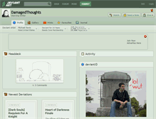 Tablet Screenshot of damagedthoughts.deviantart.com