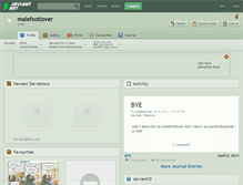 Tablet Screenshot of malefootlover.deviantart.com