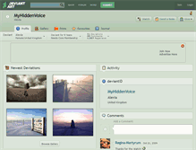 Tablet Screenshot of myhiddenvoice.deviantart.com