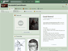 Tablet Screenshot of devotedtopyramidhead.deviantart.com