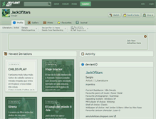 Tablet Screenshot of jackofstars.deviantart.com