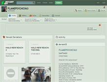 Tablet Screenshot of flamepsycho363.deviantart.com