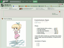 Tablet Screenshot of birdie121.deviantart.com