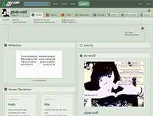 Tablet Screenshot of pixie-wolf.deviantart.com
