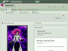 Tablet Screenshot of dangerkitten.deviantart.com