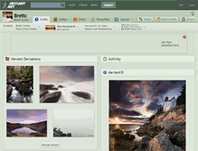 Tablet Screenshot of brettc.deviantart.com