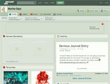 Tablet Screenshot of mocha-sayz.deviantart.com