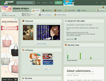 Tablet Screenshot of aizens-army.deviantart.com