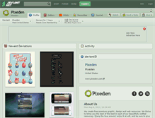 Tablet Screenshot of pixeden.deviantart.com