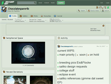 Tablet Screenshot of chocolatesparerib.deviantart.com