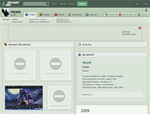 Tablet Screenshot of myzek.deviantart.com