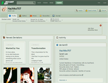 Tablet Screenshot of hachiko707.deviantart.com