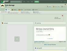 Tablet Screenshot of drain-bamage.deviantart.com