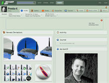 Tablet Screenshot of presto-x.deviantart.com