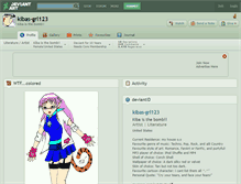 Tablet Screenshot of kibas-grl123.deviantart.com