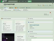 Tablet Screenshot of fallenangelicknight.deviantart.com