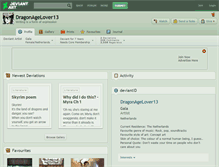 Tablet Screenshot of dragonagelover13.deviantart.com