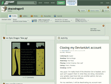 Tablet Screenshot of dracodragon5.deviantart.com
