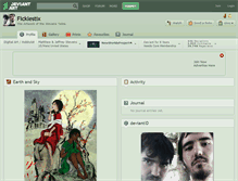 Tablet Screenshot of ficklestix.deviantart.com