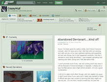 Tablet Screenshot of crazeywulf.deviantart.com