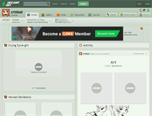 Tablet Screenshot of cristeal.deviantart.com