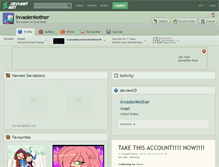 Tablet Screenshot of invadermother.deviantart.com
