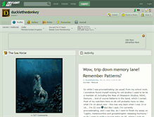 Tablet Screenshot of duckiethedonkey.deviantart.com
