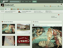 Tablet Screenshot of ninjabunny07.deviantart.com