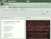 Tablet Screenshot of gracelette.deviantart.com