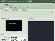 Tablet Screenshot of iproton.deviantart.com