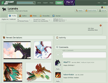 Tablet Screenshot of lycandra.deviantart.com