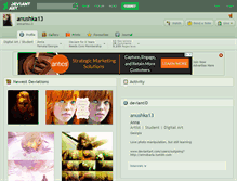 Tablet Screenshot of anushka13.deviantart.com