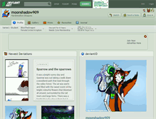 Tablet Screenshot of moonshadow909.deviantart.com