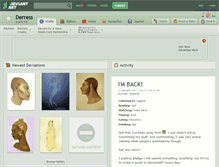 Tablet Screenshot of derress.deviantart.com