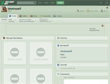 Tablet Screenshot of ishotmyself.deviantart.com