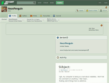 Tablet Screenshot of neonpenguin.deviantart.com