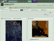 Tablet Screenshot of midnightwolf2334.deviantart.com