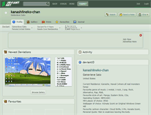 Tablet Screenshot of kanashiineko-chan.deviantart.com