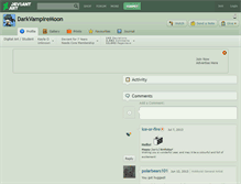 Tablet Screenshot of darkvampiremoon.deviantart.com