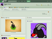 Tablet Screenshot of dragon1lover.deviantart.com