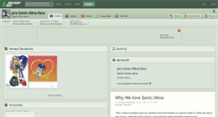 Desktop Screenshot of pro-sonic-mina-fans.deviantart.com