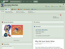 Tablet Screenshot of pro-sonic-mina-fans.deviantart.com