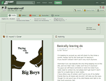 Tablet Screenshot of lunawaterwolf.deviantart.com