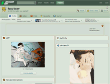 Tablet Screenshot of foxy-lover.deviantart.com