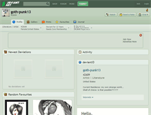 Tablet Screenshot of goth-punk13.deviantart.com