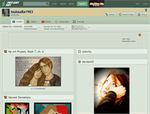 Tablet Screenshot of louloudia1983.deviantart.com