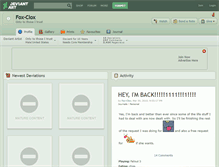 Tablet Screenshot of fox-clox.deviantart.com