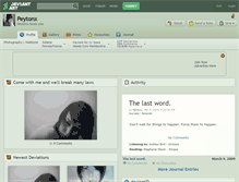 Tablet Screenshot of peytonx.deviantart.com