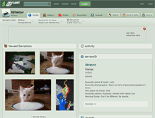 Tablet Screenshot of mmeow.deviantart.com